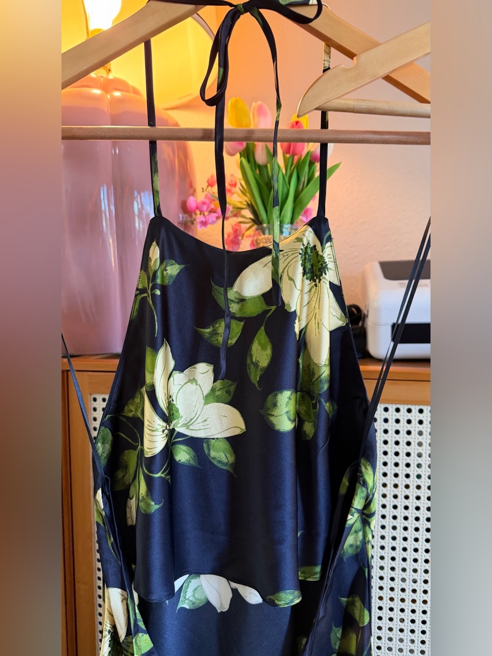 Reformation Jennis Silk Dress In Mood For Love, NWOT, NEVER WORN, NO FLAWS. - Picture 10 of 15